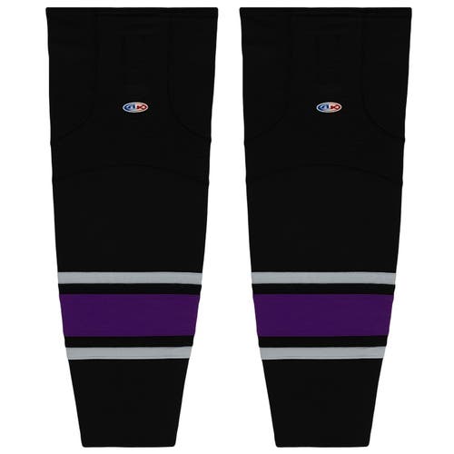 Athletic Knit HS2100-951 1998 Los Angeles Black Cut&Sew Mesh Ice Hockey Socks