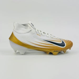 Size 10.5 Men’s White Gold Black Nike Air Zoom Vapor Pro 1 Football Cleats FB3298-103 (NEW)