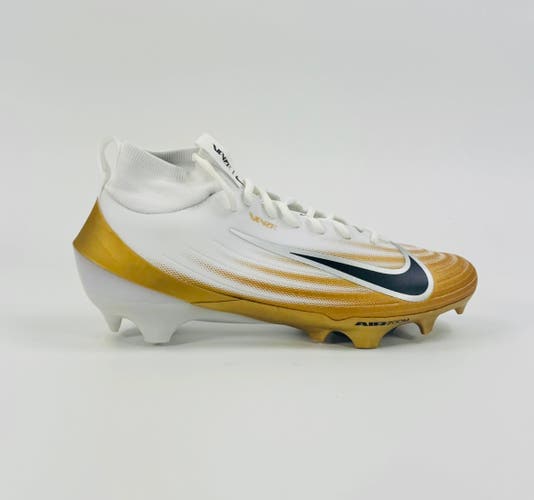 Size 10.5 Men’s White Gold Black Nike Air Zoom Vapor Pro 1 Football Cleats FB3298-103 (NEW)