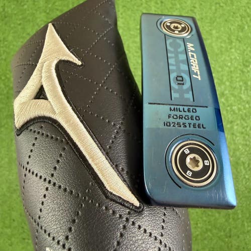 Mizuno M Craft OMOI Putter 01 Blue Ion Blade 2 Thumb Pistol Grip 34