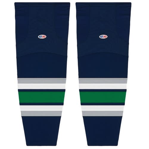 Athletic Knit HS2100-943 Hartford Navy Cut&Sew Mesh Ice Hockey Socks