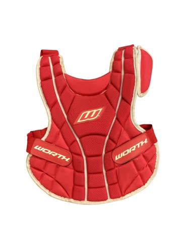 Used Worth CHEST GUARD Catchers Chest Protector Red Adult 11846-S000109507