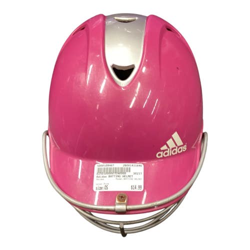 Used Adidas BATTING HELMET Batting Helmet w/Mask Pink One Size 11846-S000109487
