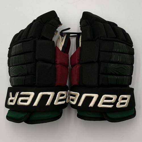 Arizona Coyotes Clayton Keller Game Worn Bauer Pro Series Gloves 13" Pro Stock (Used)