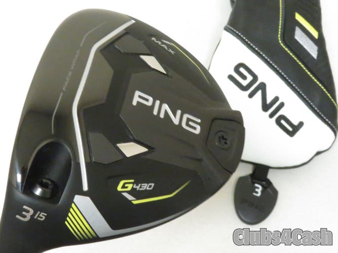 PING G430 Max Fairway 15 3 Wood Alta CB 65 Black Regular +Cover LEFT LH MINT