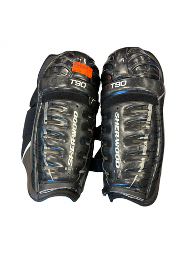 Used Sher-wood T90 Senior Shin Guards Black 14" 11682-S000137519