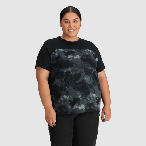 Freewheel MTB Short Sleeve 1X Women's Top Black Cloud Scape/black (New)