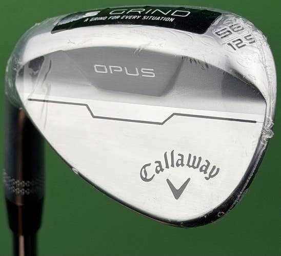 Callaway Opus Chrome Sand SW Wedge LEFT Hand 56-12* S-Grind Steel LH NEW