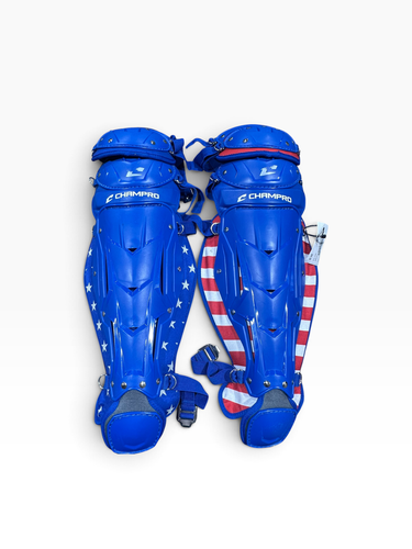 Used Champro CG18 Catchers Leg Guards Royal Blue Adult 11375-S000381358