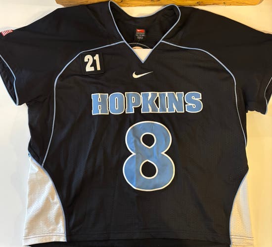 Hopkins game worn lacrosse jersey (xxl)
