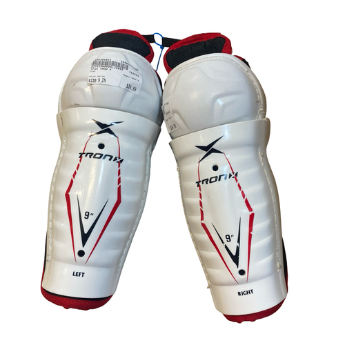 Used Tron TRON X Junior Shin Guards White 9" 11706-S000385853