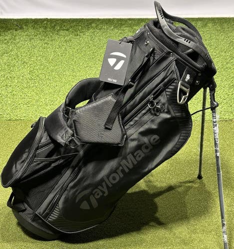 NEW TaylorMade Pro 8-Way Carry Stand Golf Bag w/ Rain Hood Color: Black