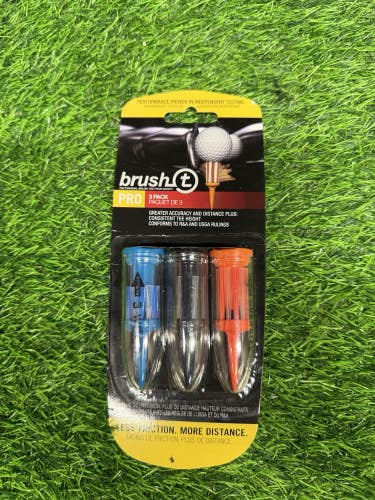 New Brush T Pro Golf Tees 3 Pack