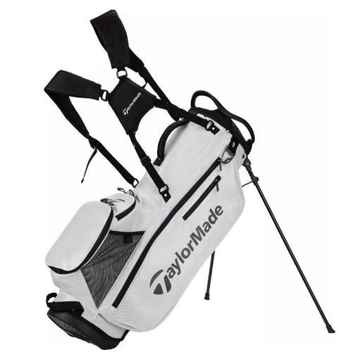 NEW TaylorMade Pro 8-Way Carry Stand Golf Bag w/ Rain Hood Color: White