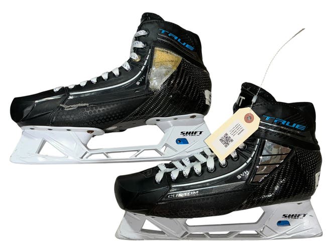 True SVH Pro Hockey Goalie Skates Bakersfield Condors Pro Stock Size 12 (Used) 5819
