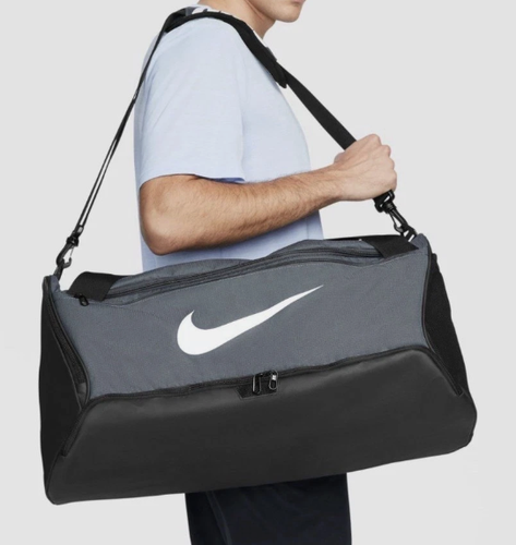 Size OS - Nike Brasilia Training Medium Gray Duffle Gym Bag 60L BA5955-026