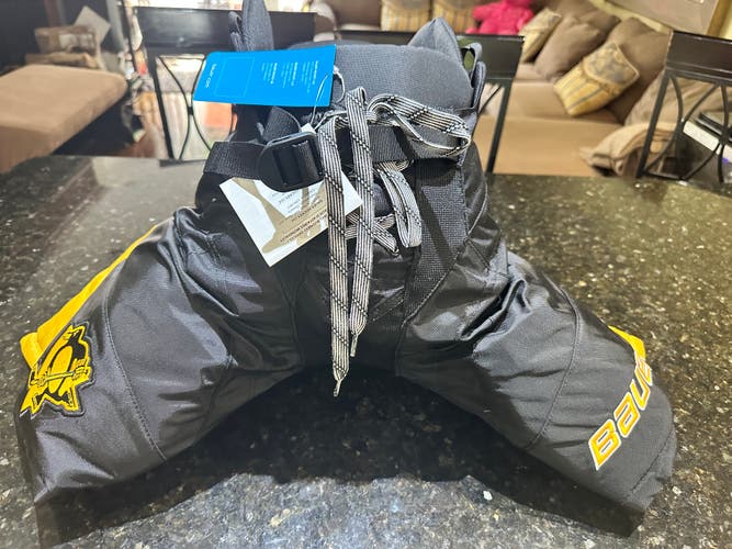 Men's Junior Medium Jr Penguins Bauer Custom Nexus Elite Hockey Pants (New)