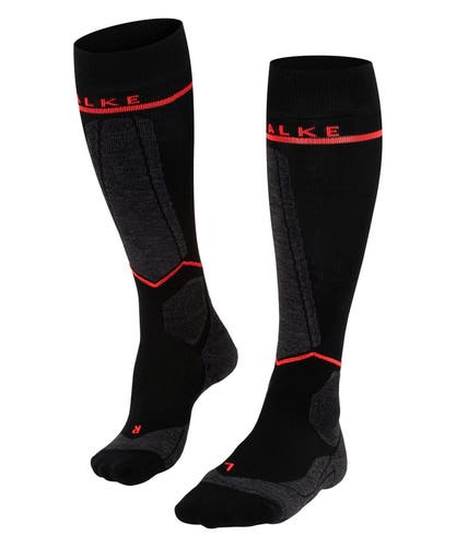 Falke SK Compression Wool Women Skii BLACK-NEON 35-38 W1 SOCKS (New)