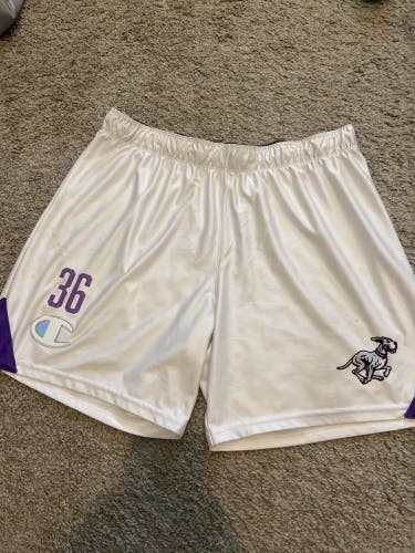 PLL official player issued Waterdogs White XL Men's Champion Shorts (Used)