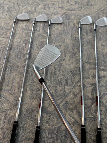 (5-9, PW) Men's 2022 Cobra AeroJet One Length Right Handed Iron Set KBS Stiff Flex Shafts. (Used)