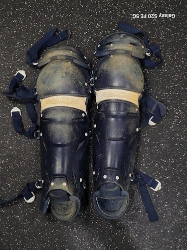 Used Easton JEN SCHRO 14 Catchers Leg Guards Royal Blue Intermed 11849-S000043259