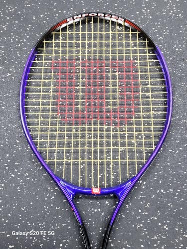 Used Wilson ENFORCER Adult Tennis Racquet Navy Blue 4 3/8" 11849-S000043234