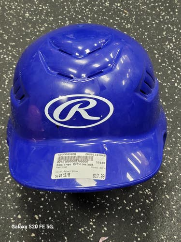 Used Rawlings RCFH Batting Helmet No Mask Royal Blue S/M 11849-S000043206