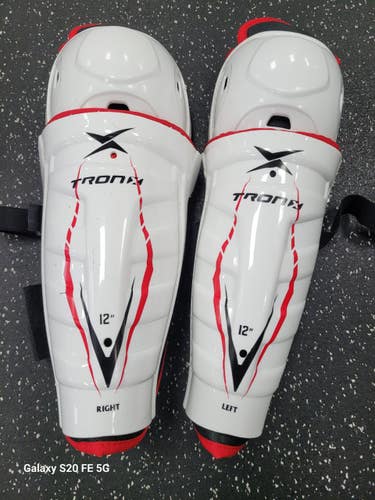 Used Tron X Junior Shin Guards White 12" 11849-S000043166