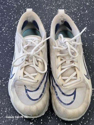 Used Nike HUARACHE 8 TURF LAX Cleats Womens White Senior 8.5 11849-S000043409
