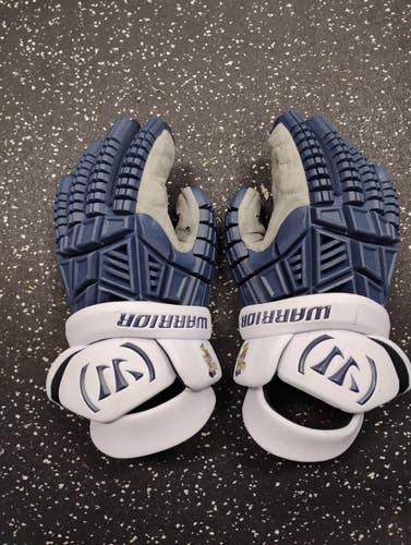 Used Warrior EVO V Lacrosse Gloves Mens Navy Blue 14" 11849-S000043400