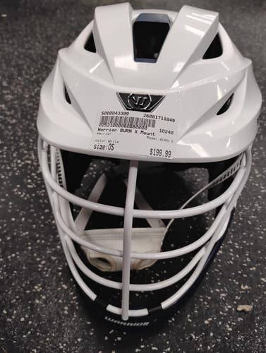 Used Warrior BURN X Lacrosse Helmet White One Size 11849-S000043399