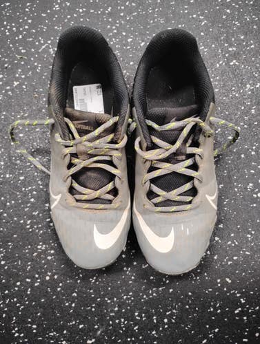 Used Nike DIAMOND BB/SB Cleats Grey Junior 03.5 11849-S000043397