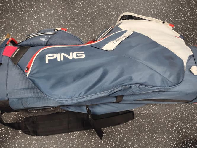 Used Ping TRAVERSE CART BAG Mens Cart Bag Navy Blue 11849-S000043375