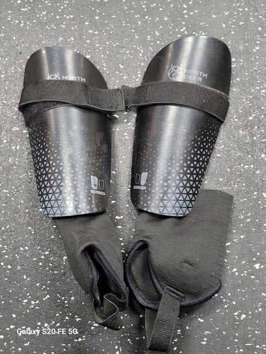Used NORTH DEER Soccer Shin Guards Adult Black LG 11849-S000043339