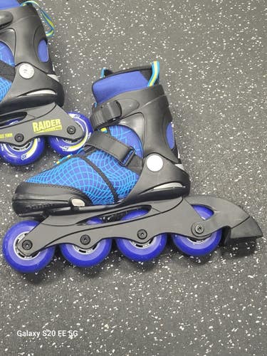 Used K2 RAIDER PRO Junior Roller Quad Skates Royal Blue Adjustable 11849-S000043325