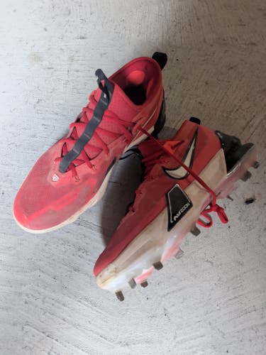 Nike Force Trout Red Men's Size M 11.0 (W 12.0) Adult Nike Metal (Used)