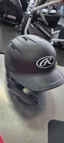 Used Rawlings 6 3/8 - 7 1/8 WITH JAW Batting Helmet No Mask Black One Size 11497-S000160707