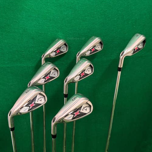 LH Callaway X Hot 2019 4-PW Iron Set True Temper Speed Step 85 Steel Regular