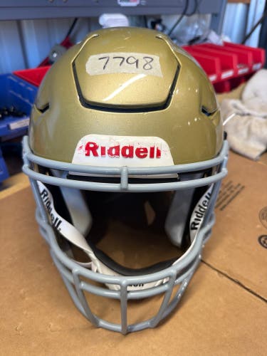 USED RIDDELL FLEX ADULT HELMET - LARGE - VEGAS GOLD