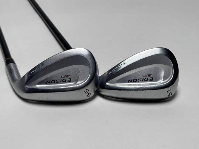 Edison 2 Wedge Set 51* 55* KBS PGI 50 Senior Graphite Mens RH Midsize Grips