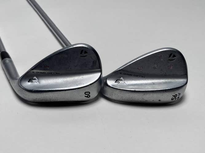 TaylorMade Milled Grind 3 Raw Chrome Wedge Set 56* 12 | 60* 11 DG X100 XStiff RH