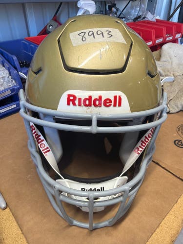 USED RIDDELL FLEX ADULT HELMET - MEDIUM - VEGAS GOLD