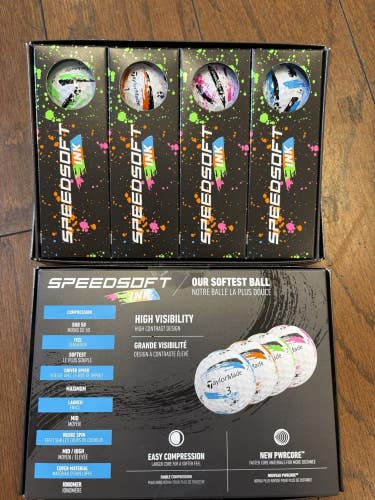2 DOZEN BRAND NEW TAYLORMADE SPEED SOFT GOLF BALLS - Ink Multi Pack Colors