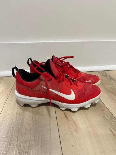 Red Men's Size M 11.5 (W 12.5) Nike Molded Cleats (Used)