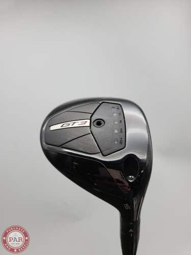 2024 TITLEIST GT3 3 WOOD 15* STIFF HZRDUS GEN5 BLACK 70G +HC DEMO
