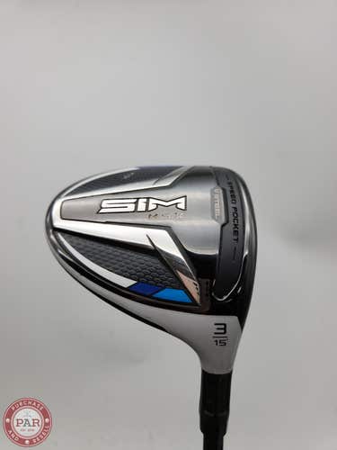 2020 TAYLORMADE SIM MAX 3 WOOD 15* STIFF FUJI VENTUS BLUE 6-S +HC VERYGOOD
