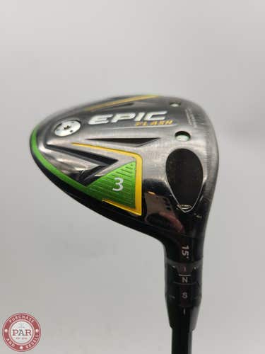 2019 CALLAWAY EPIC FLASH 3 WOOD 15* STIFF TENSEI AV BLUE 75 +HC GOOD