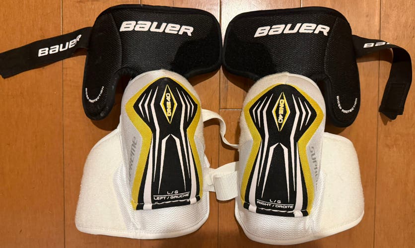 Bauer Supreme One40 Senior Large Pads (White/Yellow) (Used)