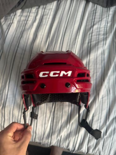 Red Medium CCM Super Tacks X Helmet Pro Stock (New)