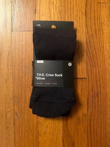 *NEW* Lululemon T.H.E. Crew Socks - Silver
